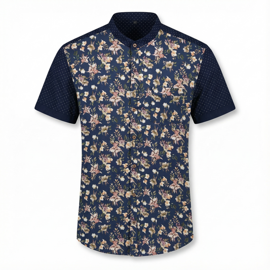 Camisa Manga Corta - Flowers - MWSTASH
