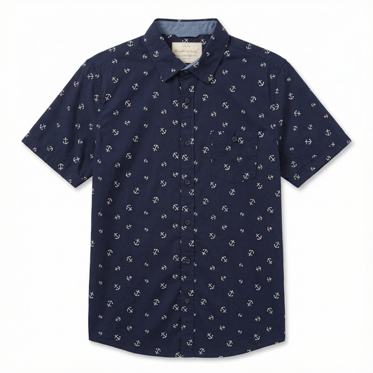 Camisa Manga Corta - Anclas - Weatherproof Vintage
